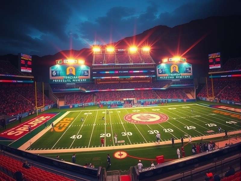 Thursday Night Football game action with players competing under stadium lights