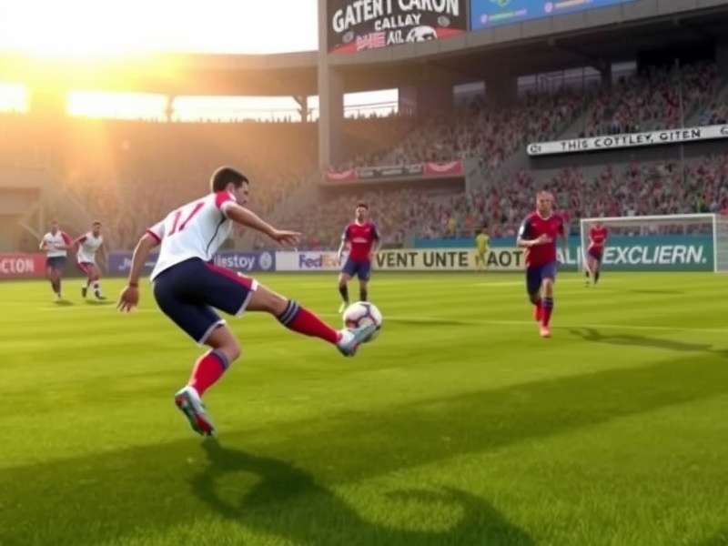 Two friends playing football game on laptop