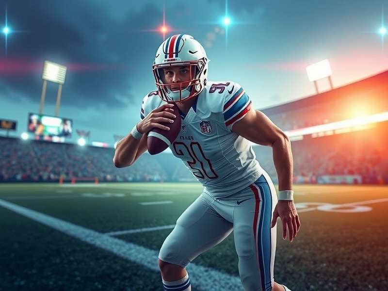 NCAA football stadium packed with fans during a night game