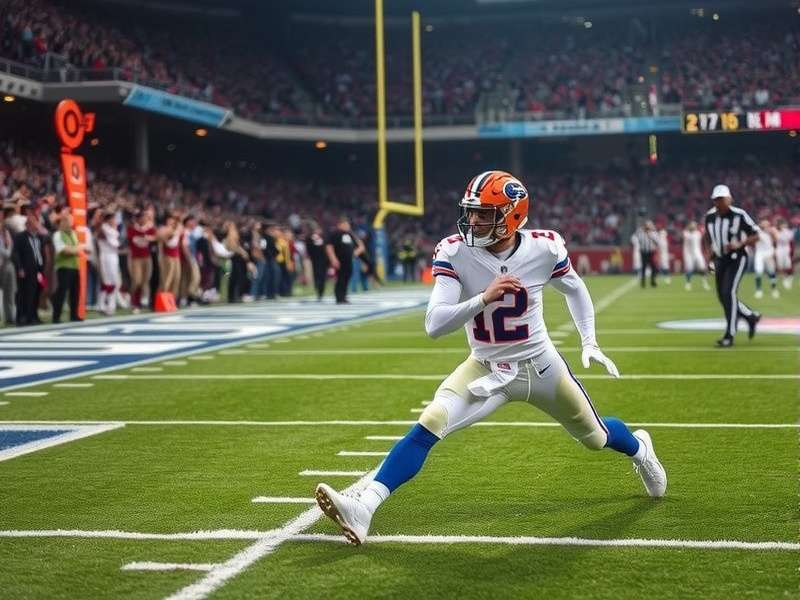 Dynamic action from a Sunday football match showing a player striking the ball