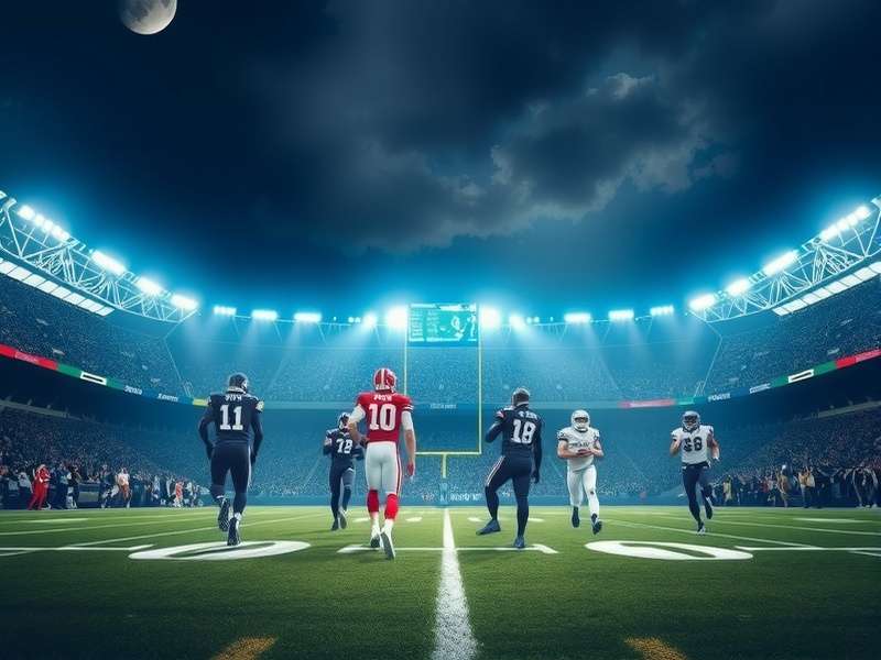 Dallas Cowboys football game live action at AT&T Stadium