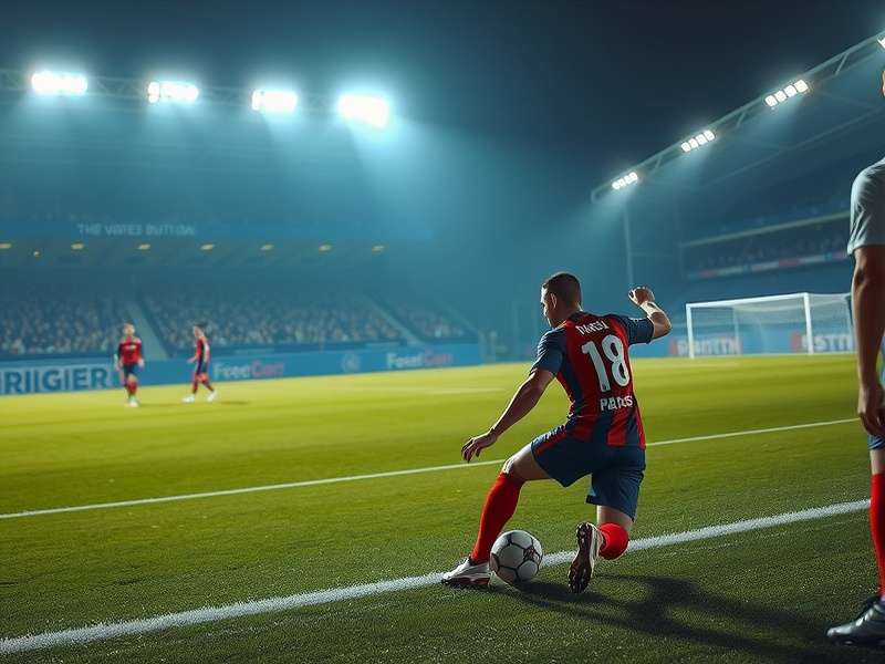 Indian gamer mastering penalty shootout on mobile device