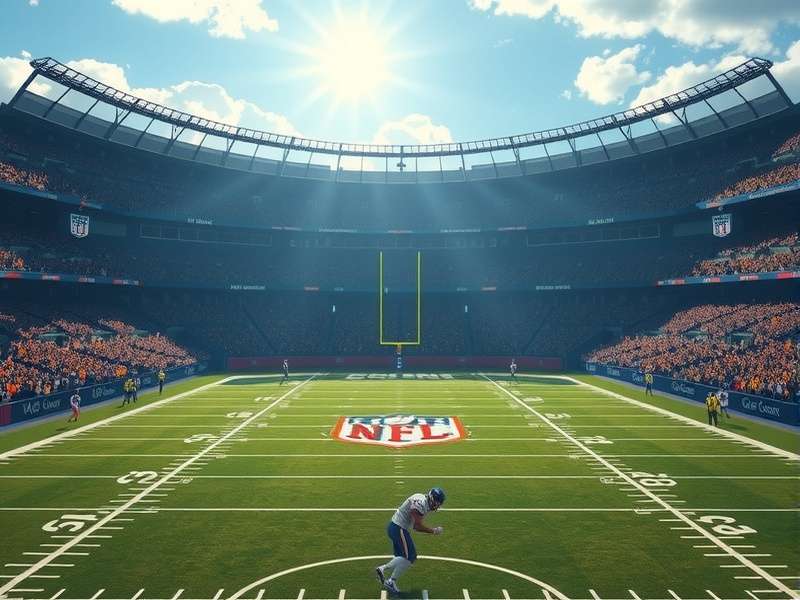 NFL Sunday Night Football atmosphere with a packed stadium under lights