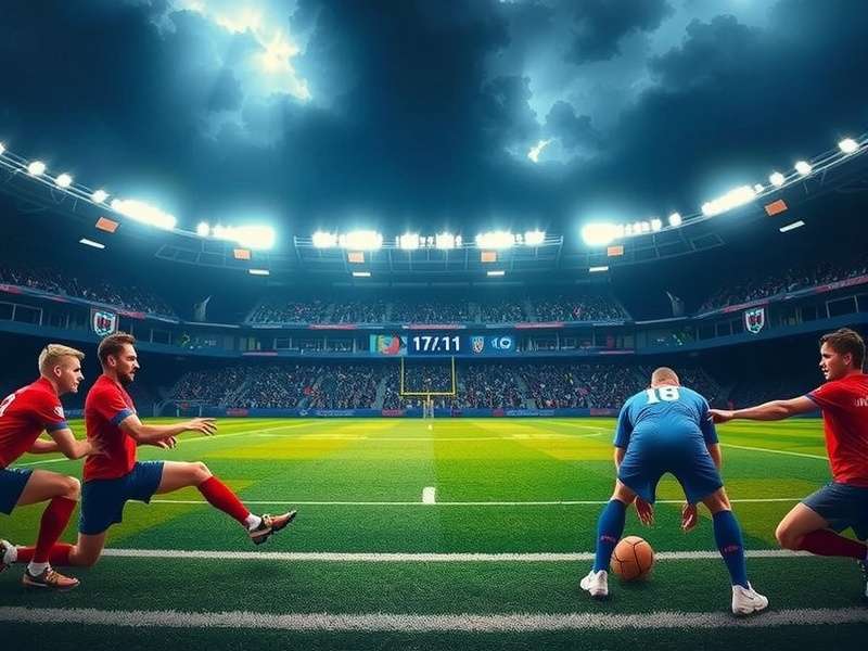 Football fans watching live match on big screen in India