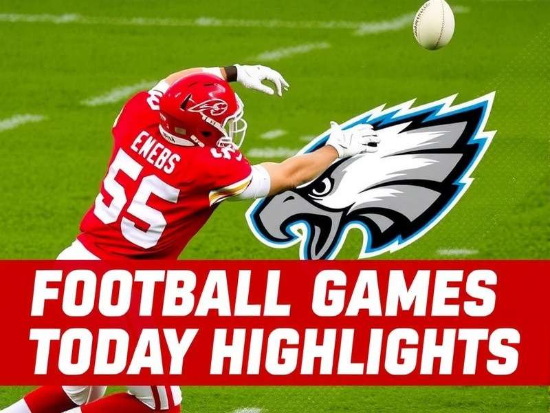 Football match in progress with players competing for the ball