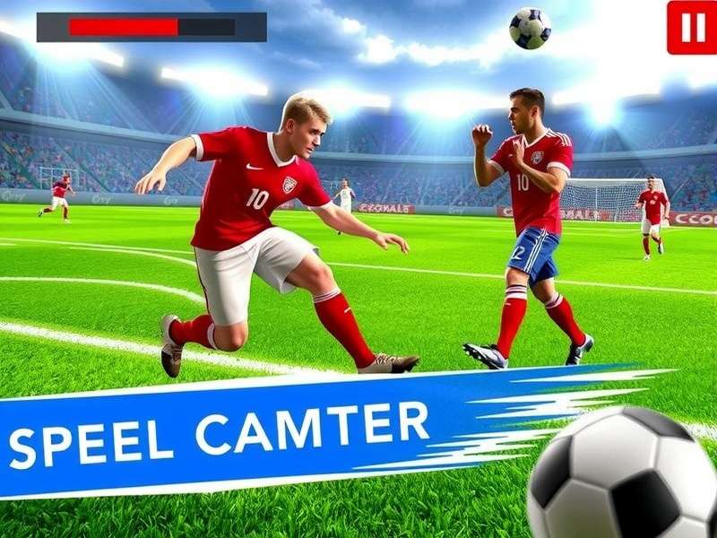 Indian youth playing football games on mobile