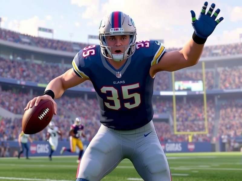 Digital screen showing an intense online NFL football game with play diagrams