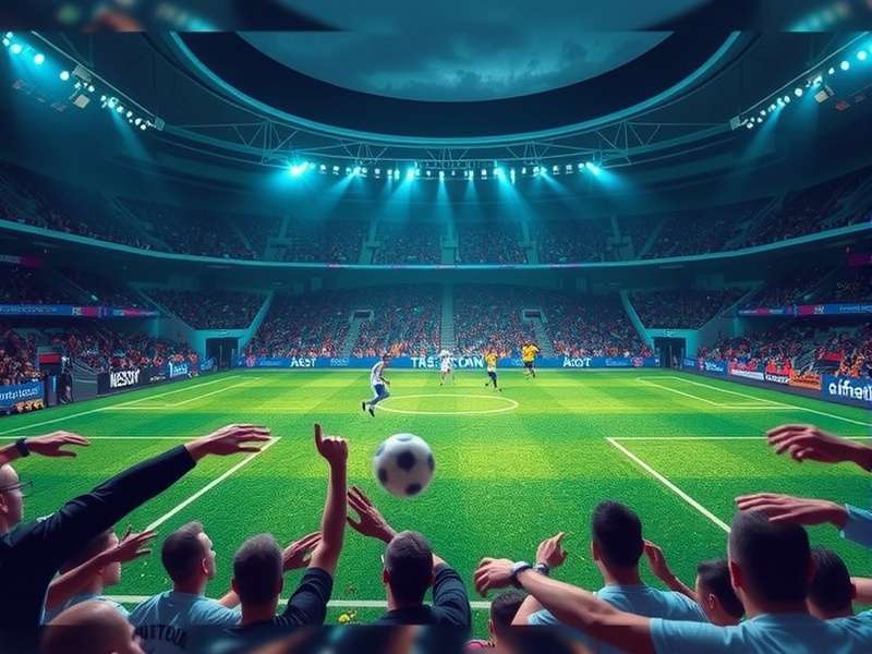 A diverse group of Indian gamers playing football video games competitively