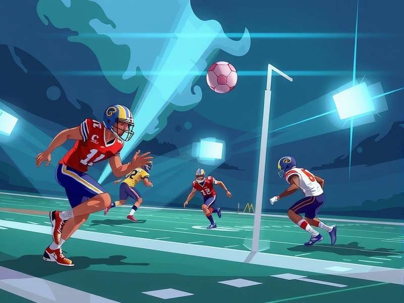 Vibrant football stadium at night with fans cheering