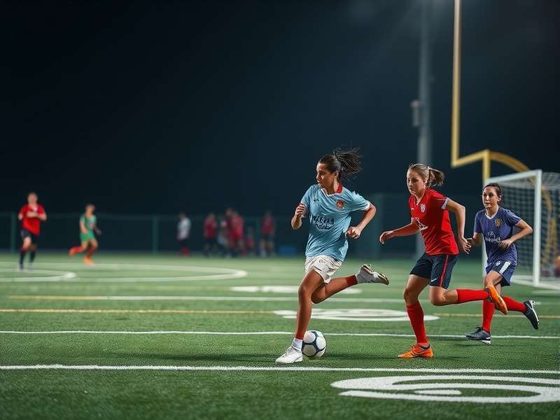Sunday League Football match in India with players competing