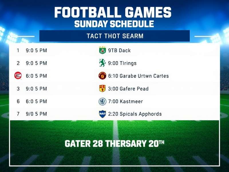 Visual timeline of Sunday football games from afternoon to night in Indian Standard Time