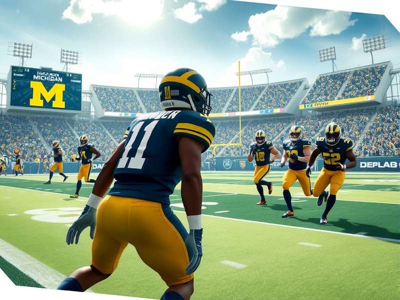 Michigan Football Stadium packed with fans during a game