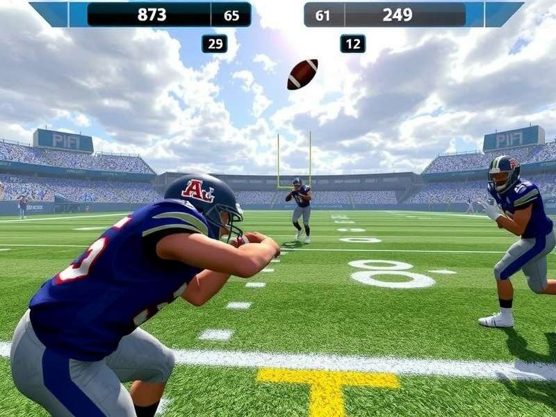 College football players in action during an inter-university tournament in India