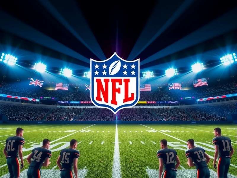 Monday Night Football live game action under bright stadium lights with players on the field